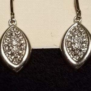 Silver Pave Earrings